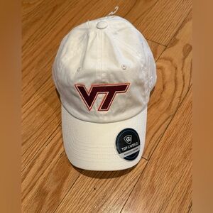 Top of the world, Virginia Tech VT white ball cap Hokies NWT college
